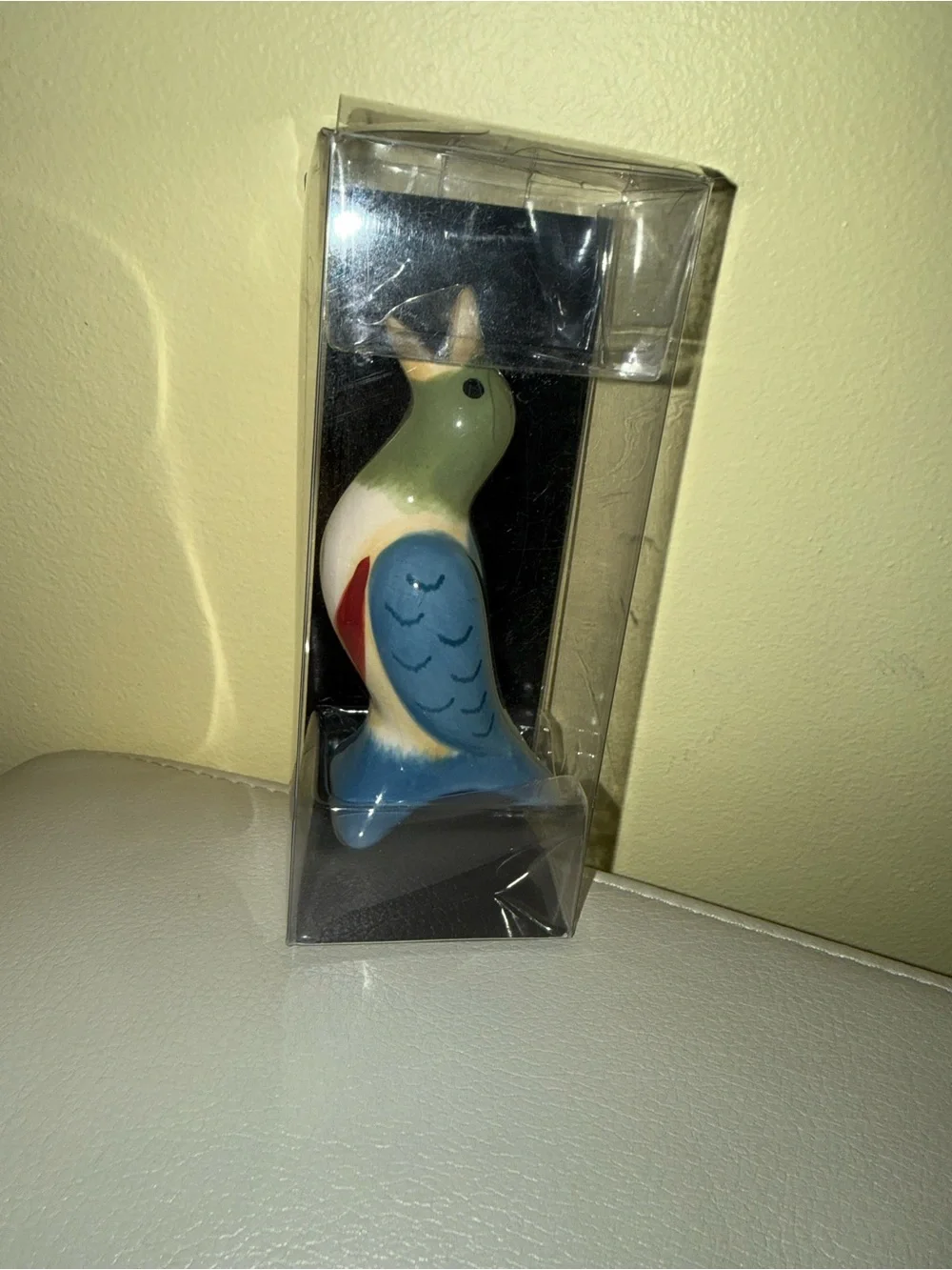 Pfaltzgraff Multicolor Ceramic Singing Bird Figurine - Blue, Green, Yellow